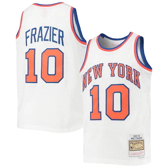 youth mitchell and ness walt frazier white new york knicks-512